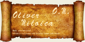 Oliver Miloica vizit kartica